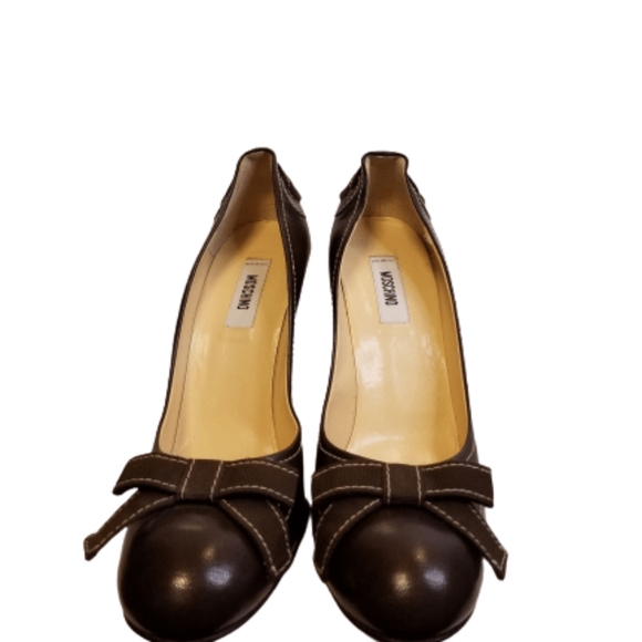 Moschino women's brown heels size 39.5 - Picture 2 of 6